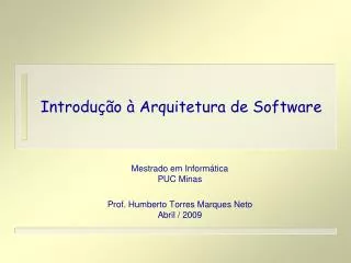 introdu o arquitetura de software
