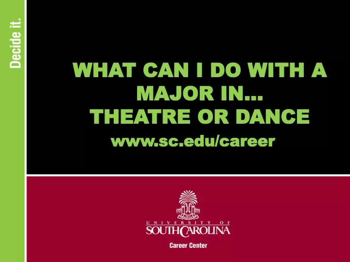 what can i do with a major in theatre or dance