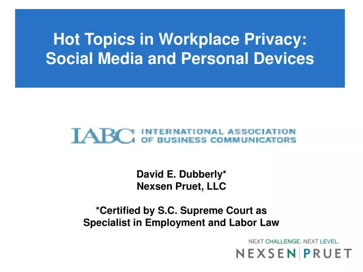 hot topics in workplace privacy social media and personal devices