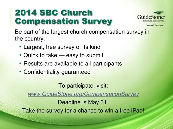 2014 sbc church compensation survey