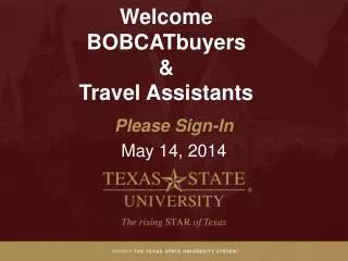 Welcome BOBCATbuyers &amp; Travel Assistants