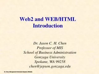 Web2 and WEB/ HTML Introduction