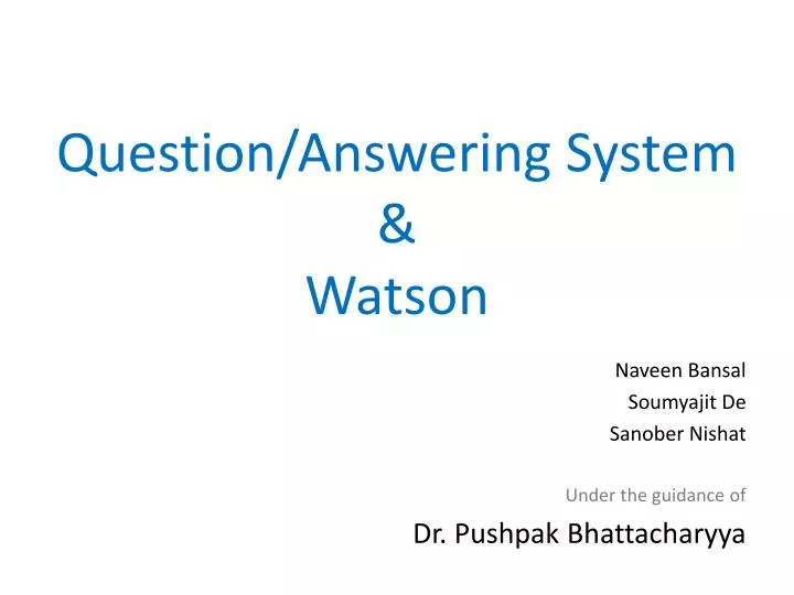 question answering system watson