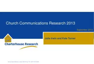 Church Communications Research 2013