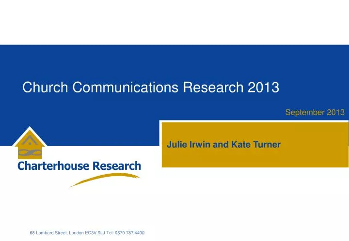 church communications research 2013