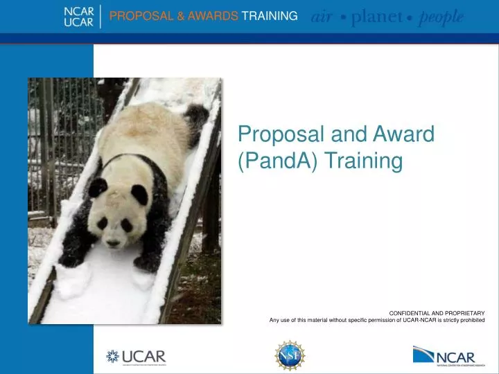 proposal and award panda training