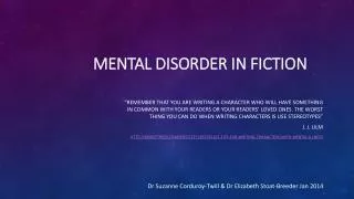 Mental disorder in fiction
