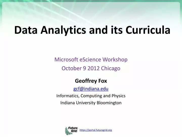 data analytics and its curricula