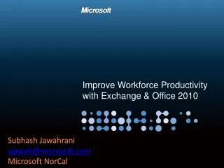 Improve Workforce Productivity with Exchange &amp; Office 2010
