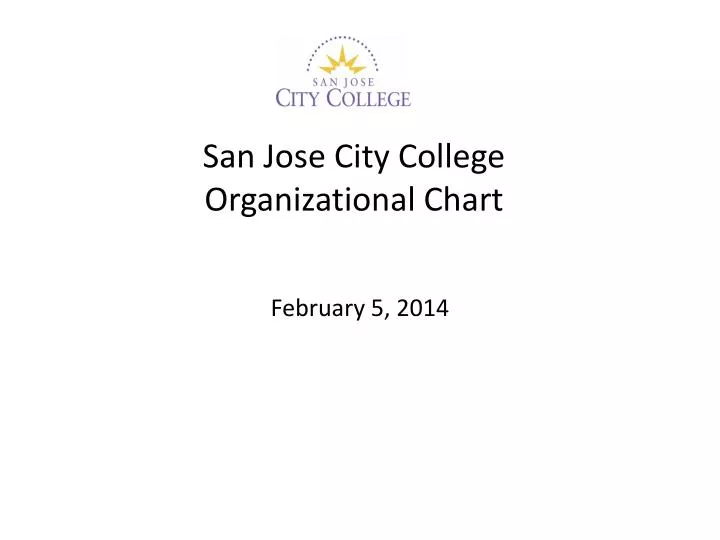 san jose city college organizational chart