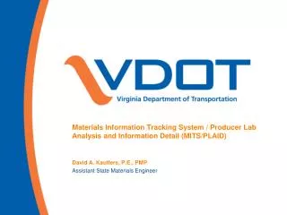 Materials Information Tracking System / Producer Lab Analysis and Information Detail (MITS/PLAID)