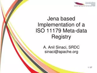 Jena based Implementation of a ISO 11179 Meta-data Registry