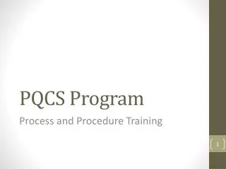 PQCS Program