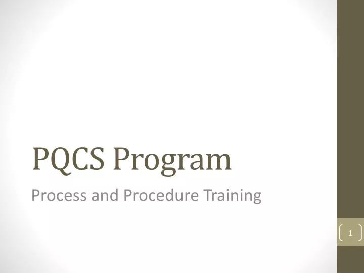 pqcs program