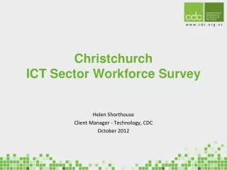 Christchurch ICT Sector Workforce Survey