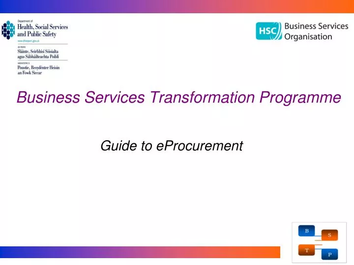 business services transformation programme