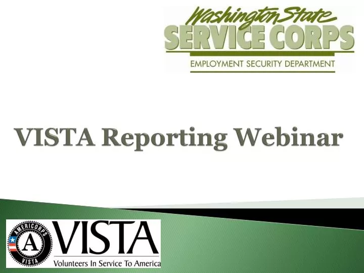 vista reporting webinar