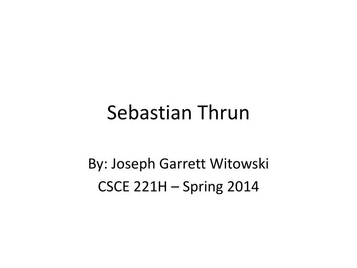 sebastian thrun