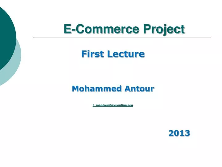 e commerce project