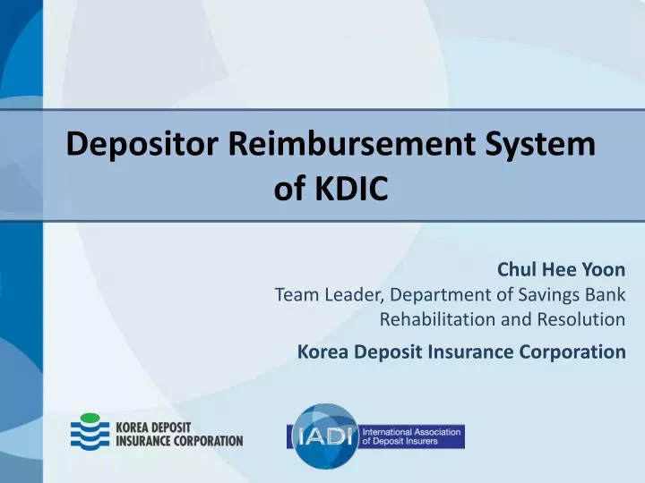 depositor reimbursement system of kdic