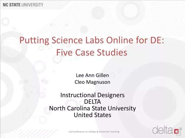 putting science labs online for de five case studies