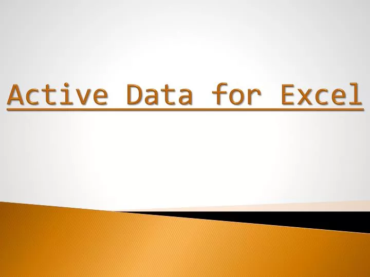 active data for excel