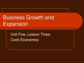 business growth and expansion