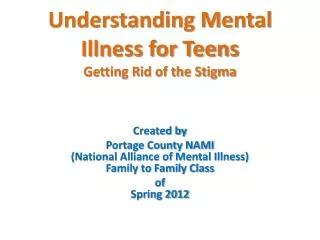 Understanding Mental Illness for Teens
