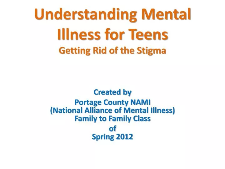 understanding mental illness for teens