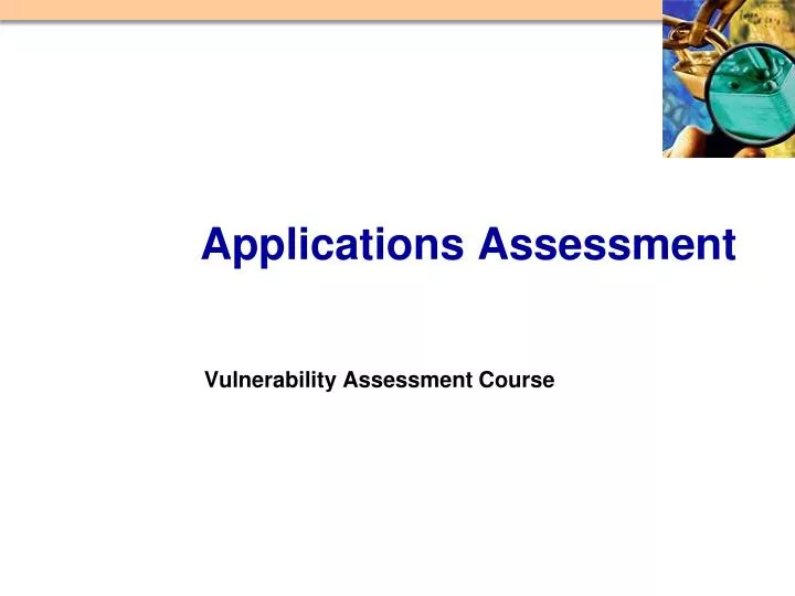 applications assessment