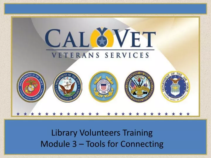 library volunteers training module 3 tools for connecting