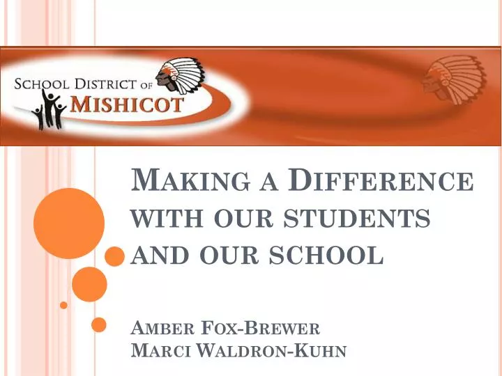 making a difference with our students and our school amber fox brewer marci waldron kuhn