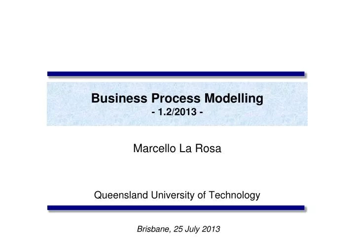 business process modelling 1 2 2013