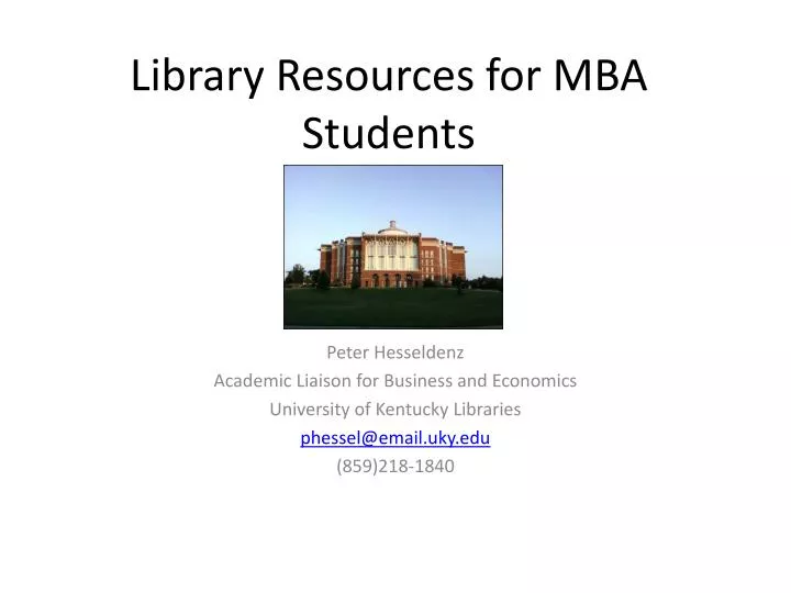 library resources for mba students