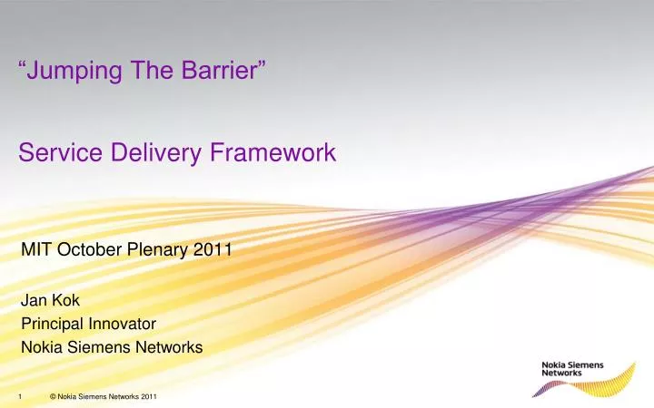 jumping the barrier service delivery framework