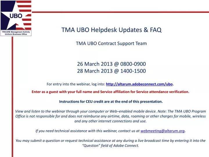 tma ubo helpdesk updates faq tma ubo contract support team