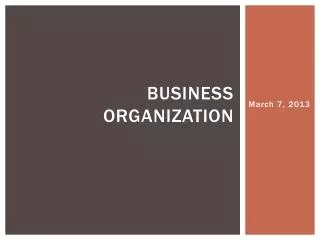 business organization