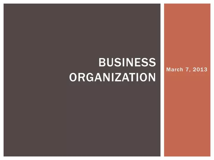 business organization