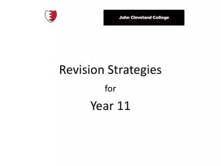 Revision Strategies