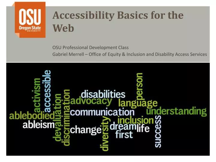 accessibility basics for the web
