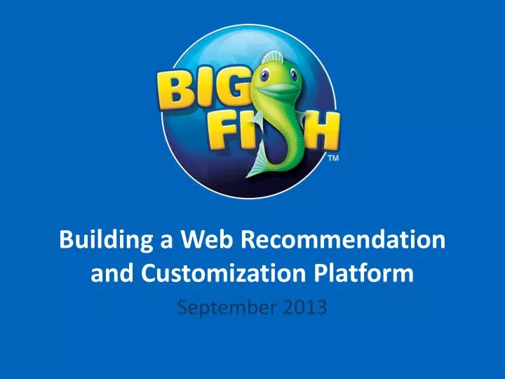 building a web recommendation and customization platform