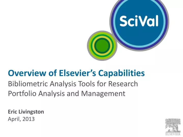 overview of elsevier s capabilities