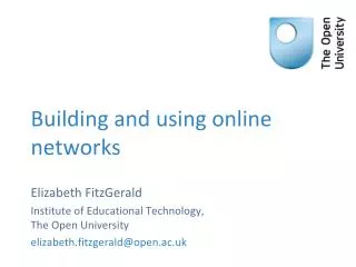 Building and using online networks