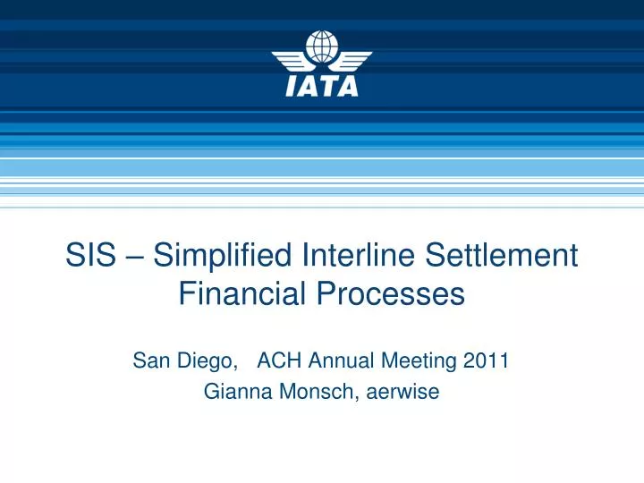 sis simplified interline settlement financial processes