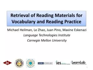 Retrieval of Reading Materials for Vocabulary and Reading Practice