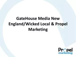 GateHouse Media New England/Wicked Local &amp; Propel Marketing