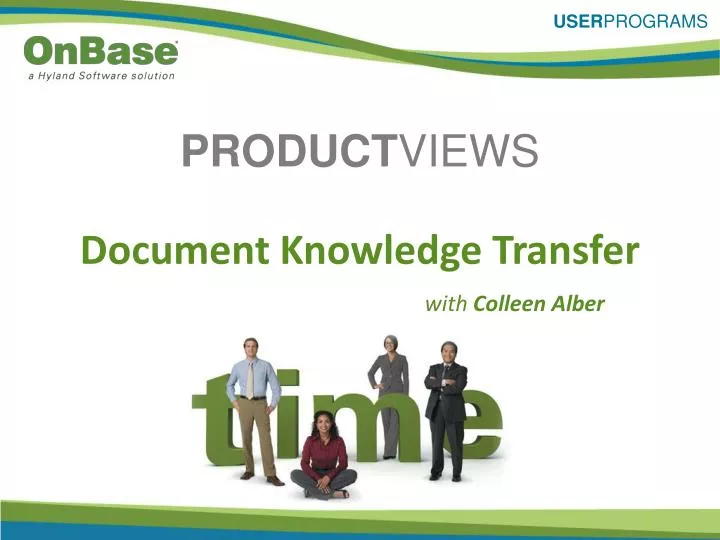 document knowledge transfer