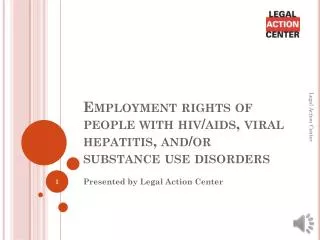 Employment rights of people with hiv/aids, viral hepatitis, and/or substance use disorders