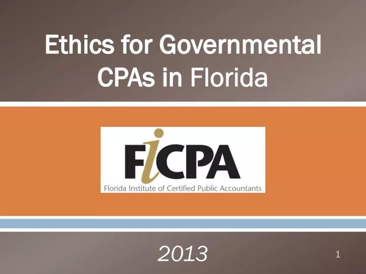 ethics for governmental cpas in florida