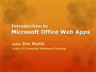 Introduction to Microsoft Office Web Apps